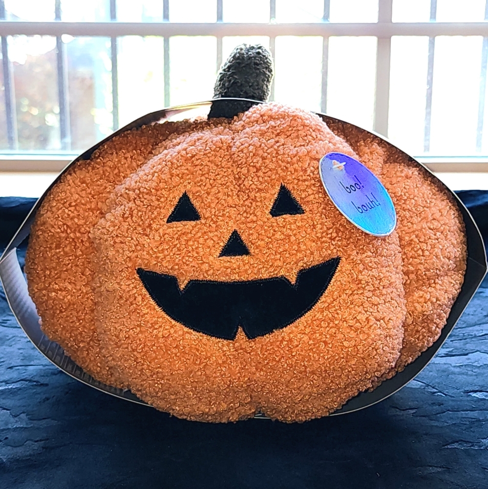 Pumpkin Snuggle Buddy Heat and Hug Removable Belly Sherpa Pumpkin Heat Pack